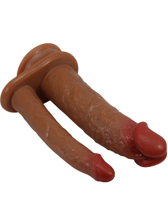 Pretty Love - Hulbert Doble Dildo Realístico con Vibración Mulato