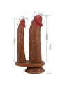 Pretty Love - Hulbert Doble Dildo Realístico con Vibración Mulato