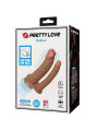 Pretty Love - Hulbert Doble Dildo Realístico con Vibración Mulato
