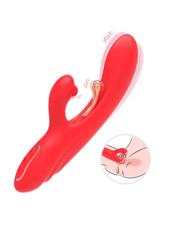 Armony - Vibrador Estimulador Punto G y Clítoris con Lengua Oscilante Rojo