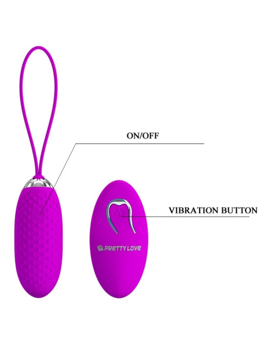 Pretty Love - Joanna Huevo Vibrador Control Remoto 12 Modos