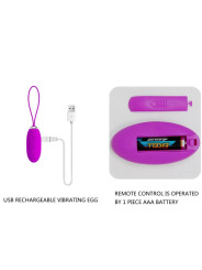 Pretty Love - Joanna Huevo Vibrador Control Remoto 12 Modos