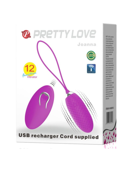 Pretty Love - Joanna Huevo Vibrador Control Remoto 12 Modos