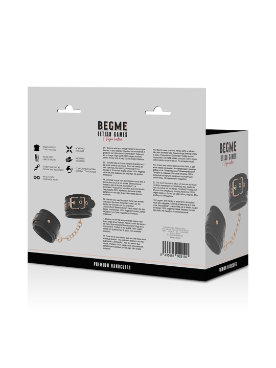 Begme - Black Edition Esposas para Manos con Forro de Neopreno