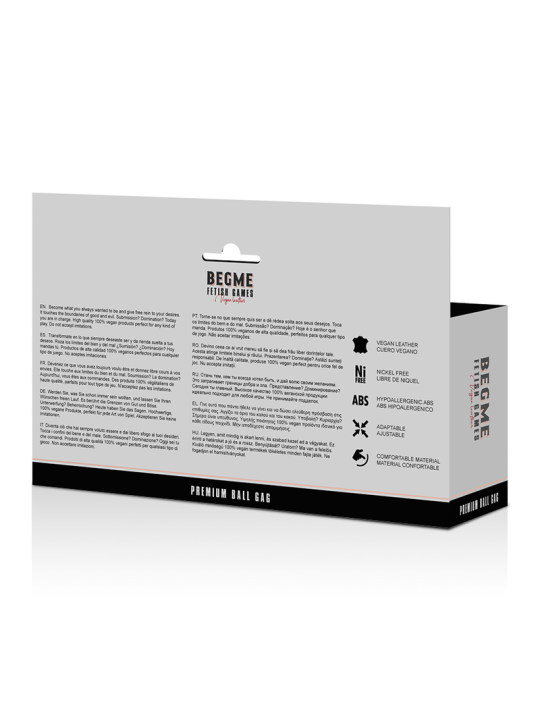 Begme - Black Edition Mordaza Cuero Vegano