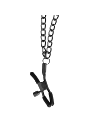 Begme - Red Edition Collar con Cadenas y Pinzas Pezones con Forro de Neopreno