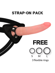 Rockarmy - Arnés + Dual Density Crusader Dildo Realista 21.5 cm Ø 4.46 cm