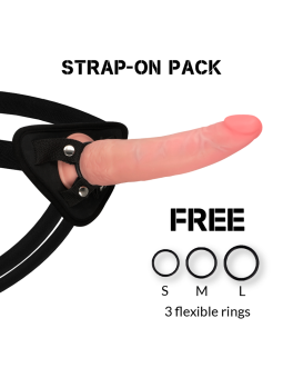 Rockarmy - Arnés + Dual Density Crusader Dildo Realista 21.5 cm Ø 4.46 cm