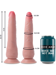 Rockarmy - Arnés + Dual Density Crusader Dildo Realista 21.5 cm Ø 4.46 cm
