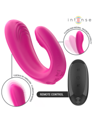 Intense - Janet Estimulador y Vibrador Dual en Forma de U con Control Remoto Rosa