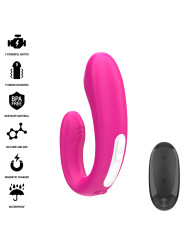 Intense - Janet Estimulador y Vibrador Dual en Forma de U con Control Remoto Rosa
