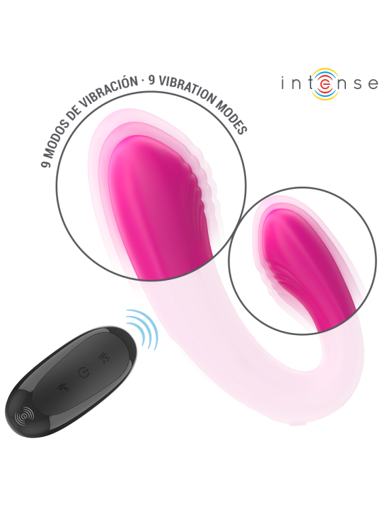 Intense - Janet Estimulador y Vibrador Dual en Forma de U con Control Remoto Rosa