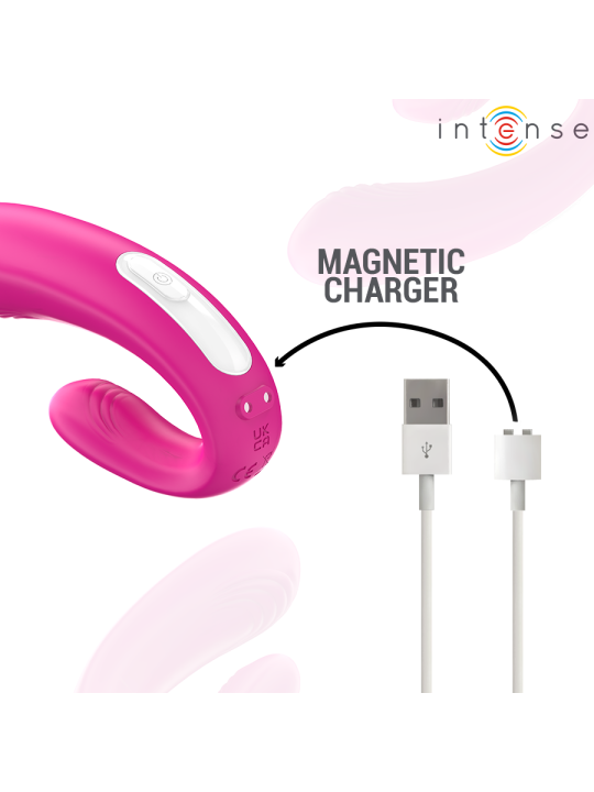 Intense - Janet Estimulador y Vibrador Dual en Forma de U con Control Remoto Rosa