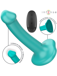 Intense - Katie Vibrador con Ventosa 10 Vibraciones Azul Oscuro Control Remoto