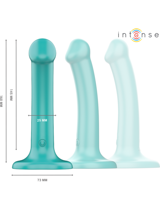 Intense - Katie Vibrador con Ventosa 10 Vibraciones Azul Oscuro Control Remoto