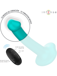 Intense - Katie Vibrador con Ventosa 10 Vibraciones Azul Oscuro Control Remoto