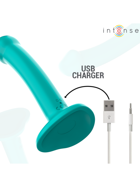 Intense - Katie Vibrador con Ventosa 10 Vibraciones Azul Oscuro Control Remoto