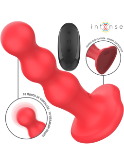 Intense - Cody Vibrador con Ventosa Rojo Control Remoto