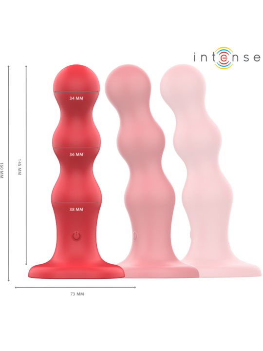 Intense - Cody Vibrador con Ventosa Rojo Control Remoto
