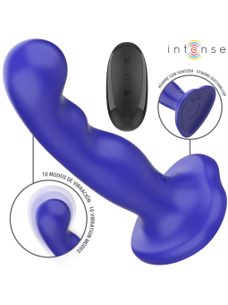 Intense - Shorty Vibrador con Ventosa Azul Control Remoto