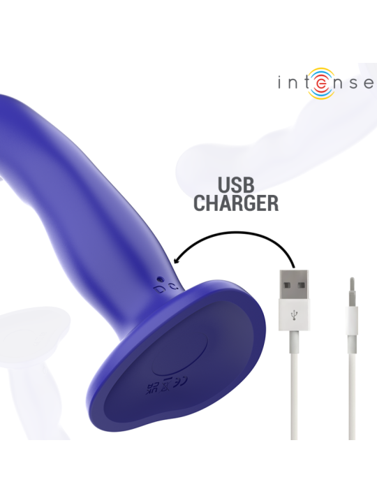 Intense - Shorty Vibrador con Ventosa Azul Control Remoto