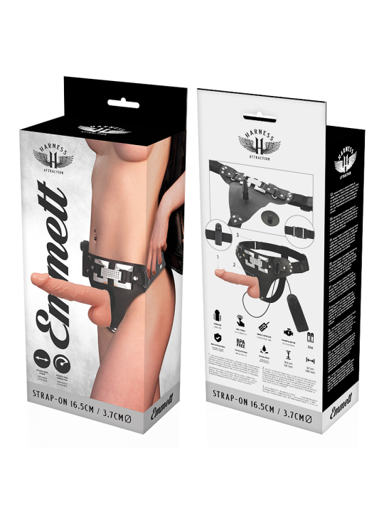 Harness Attraction - Arnés Emmett Realístico Vibrador 16.5 cm Ø 3.7 cm