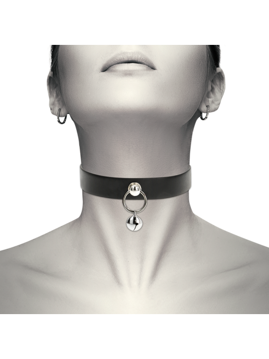 Coquette Chic Desire - Collar Cuero Vegano Accesorio Woman Cascabel/Aro