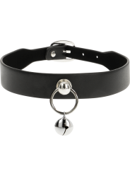 Coquette Chic Desire - Collar Cuero Vegano Accesorio Woman Cascabel/Aro