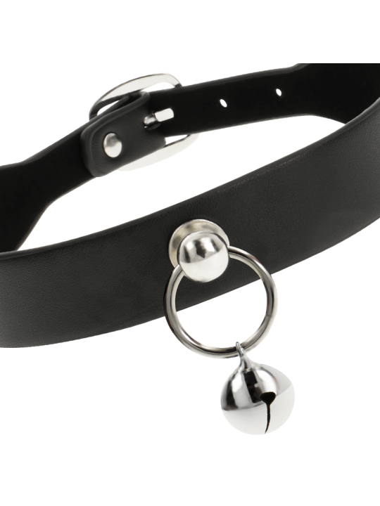 Coquette Chic Desire - Collar Cuero Vegano Accesorio Woman Cascabel/Aro