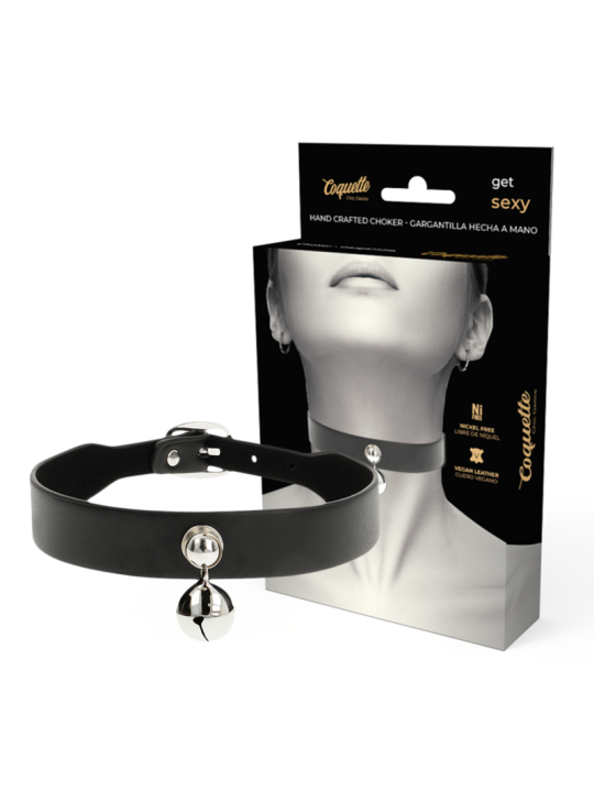 Coquette Chic Desire - Collar Cuero Vegano Accesorio Woman Cascabel