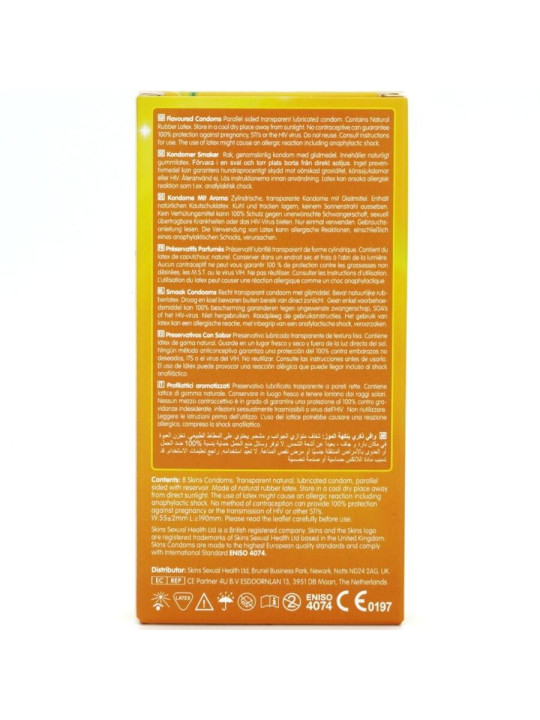 Skins - Preservativos Premium Sabor Plátano pack 8