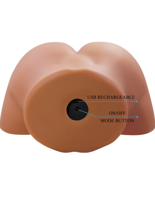 Crazy Bull - Ilana Trasero Femenino Realista Vibrador & Succionador con Sonido 6.8 kg