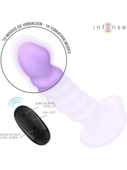 Intense - Brenda Vibrador Talla M Diseño en Espiral 10 Vibraciones Morado Control Remoto