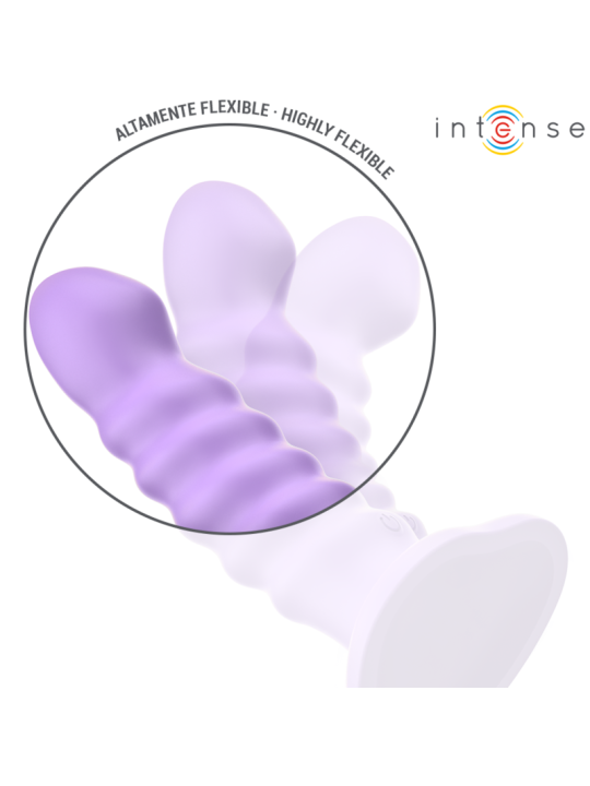 Intense - Brenda Vibrador Talla M Diseño en Espiral 10 Vibraciones Morado Control Remoto