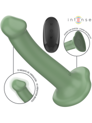 Intense - Becca Vibrador con Ventosa 10 Vibraciones Verde Control Remoto