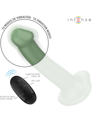 Intense - Becca Vibrador con Ventosa 10 Vibraciones Verde Control Remoto