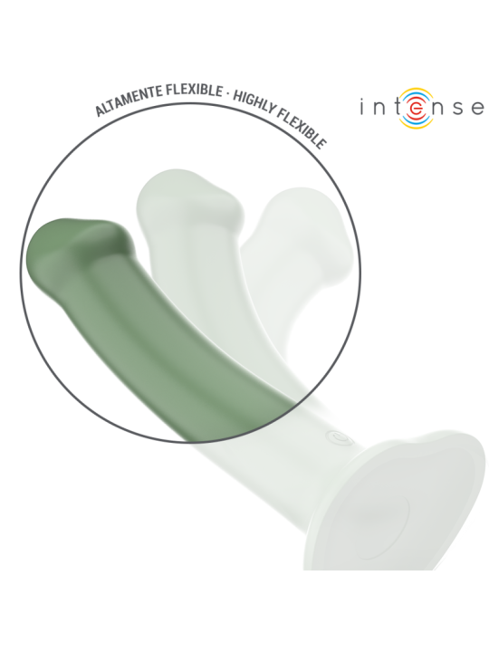 Intense - Becca Vibrador con Ventosa 10 Vibraciones Verde Control Remoto
