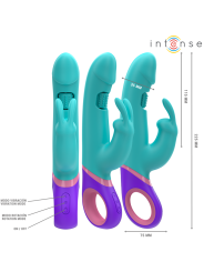 Intense - Mónica Vibrador Rabbit con Estimulador Rotatorio del Punto G Azul