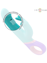 Intense - Mónica Vibrador Rabbit con Estimulador Rotatorio del Punto G Azul