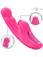 Intense - Emi Vibrador 13,5 cm Multifunción 3 en 1 10 Vibraciones Rosa
