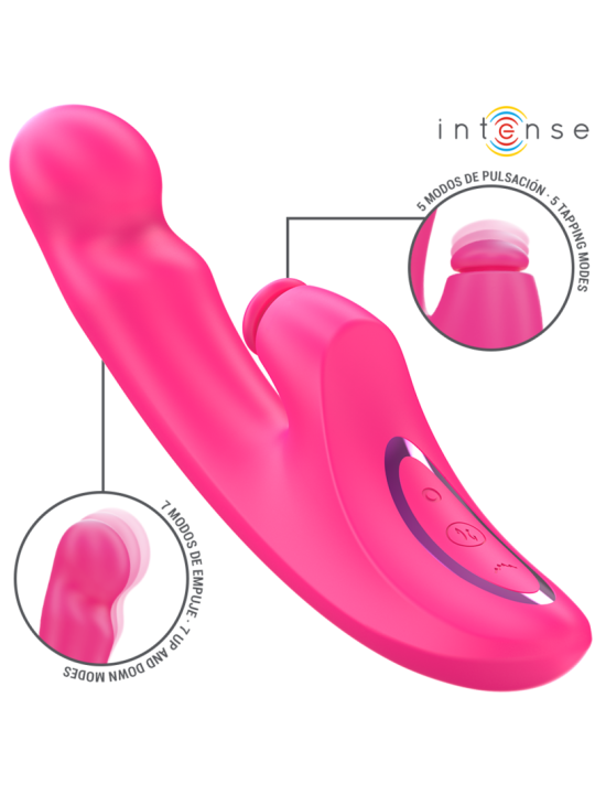 Intense - Emi Vibrador 13,5 cm Multifunción 3 en 1 10 Vibraciones Rosa