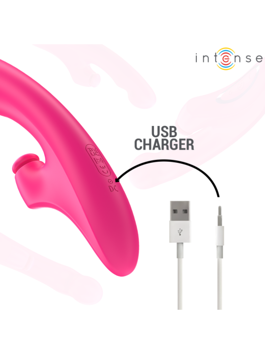 Intense - Emi Vibrador 13,5 cm Multifunción 3 en 1 10 Vibraciones Rosa