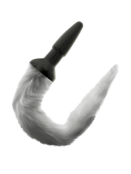 Darkness - Plug Anal Silicona con Cola Gris