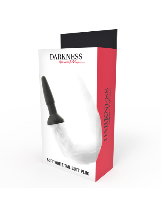 Darkness - Plug Anal Silicona con Cola Blanca