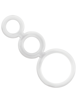 Addicted Toys - Set Anillos Pene y Testículos Clear