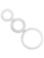 Addicted Toys - Set Anillos Pene y Testículos Clear