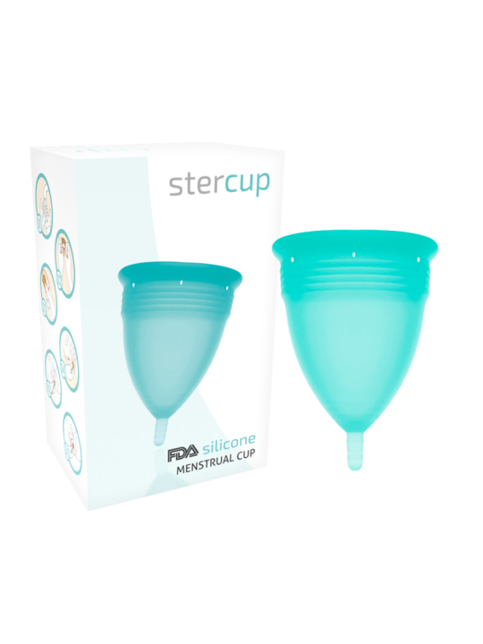 Stercup - Copa Menstrual Fda Silicona Aquamarina - Talla L