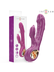 Intense - Halle Vibrador Multifunción con Lengua Estimuladora en Forma de Delfín Morado
