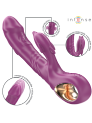 Intense - Halle Vibrador Multifunción con Lengua Estimuladora en Forma de Delfín Morado