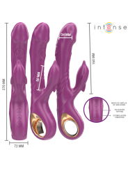 Intense - Halle Vibrador Multifunción con Lengua Estimuladora en Forma de Delfín Morado